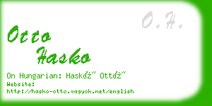 otto hasko business card